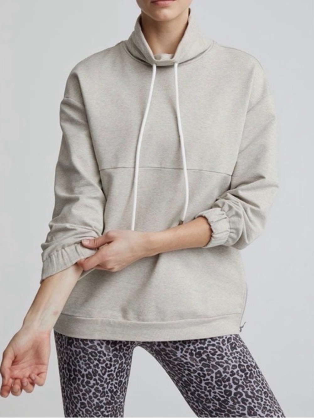 Varley Warwick Mock Neck Sweatshirt Grey Womens Large